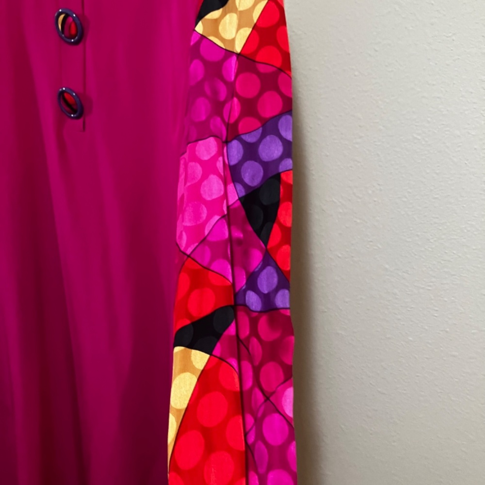 Papell Pucci inspired 100% silk fuchsba Barbie doll pink.Yes - Picture 10 of 11
